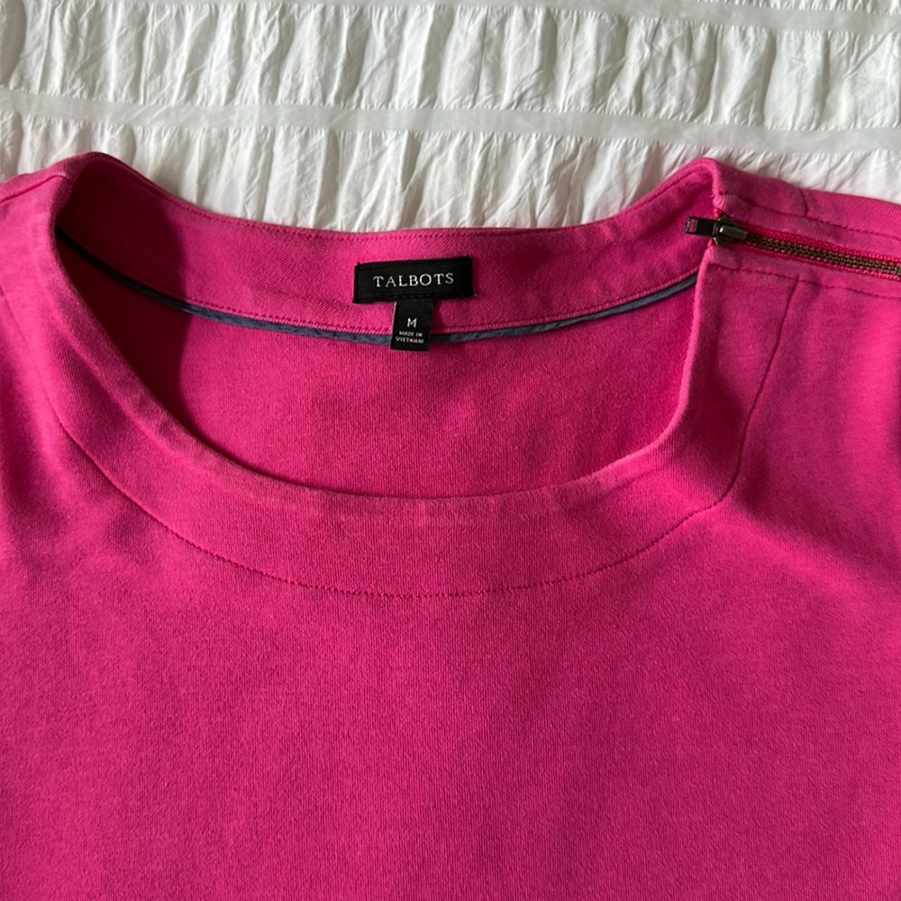 Talbots pink short sleeve dress
